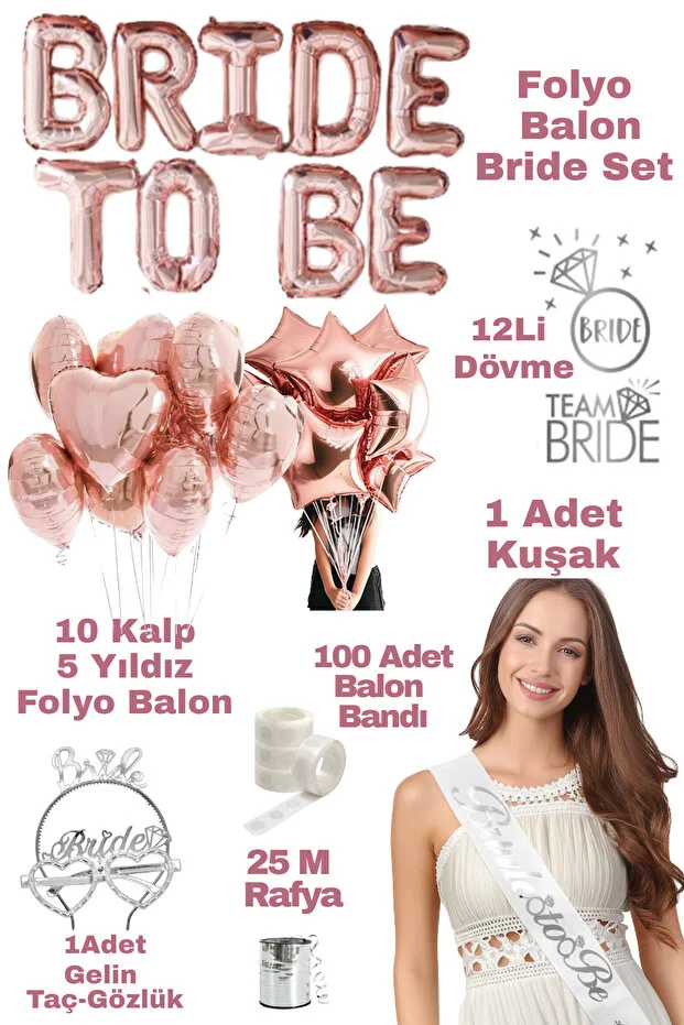 Bride To Be Folyo Rose Gold Folyo Balon Gelin Bekarlığa Veda Parti Malzemeleri Parti Bride Set Bride To Be Folyo Rose Gold Folyo Balon Gelin Bekarlığa Veda Parti Malzemeleri Parti Bride Set